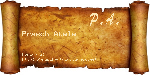 Prasch Atala névjegykártya